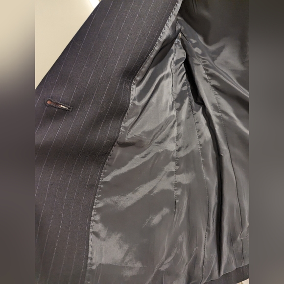 J Crew 1035 Single Button Blazer Jacket Super 120s 100% Merino Wool Pinstripe 0P - Picture 7 of 12